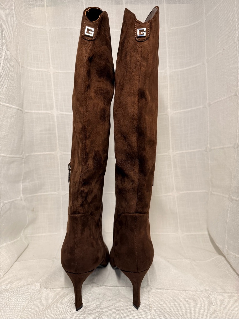 Guess Brown Pointed Toe Suede Boots - Picture 5 of 6